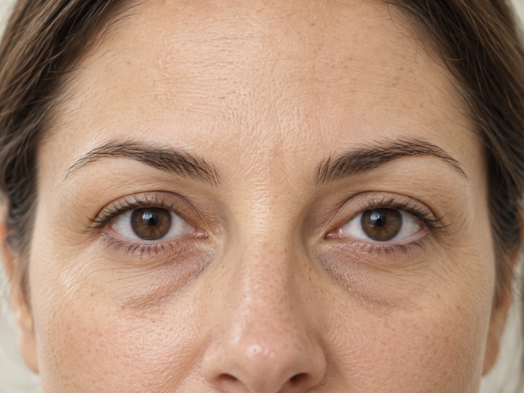 Imagen ilustrativa generada con IA: primer plano de ojos y zona de ojeras.